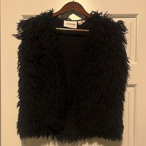 Arris’s Black Faux Fur Vest